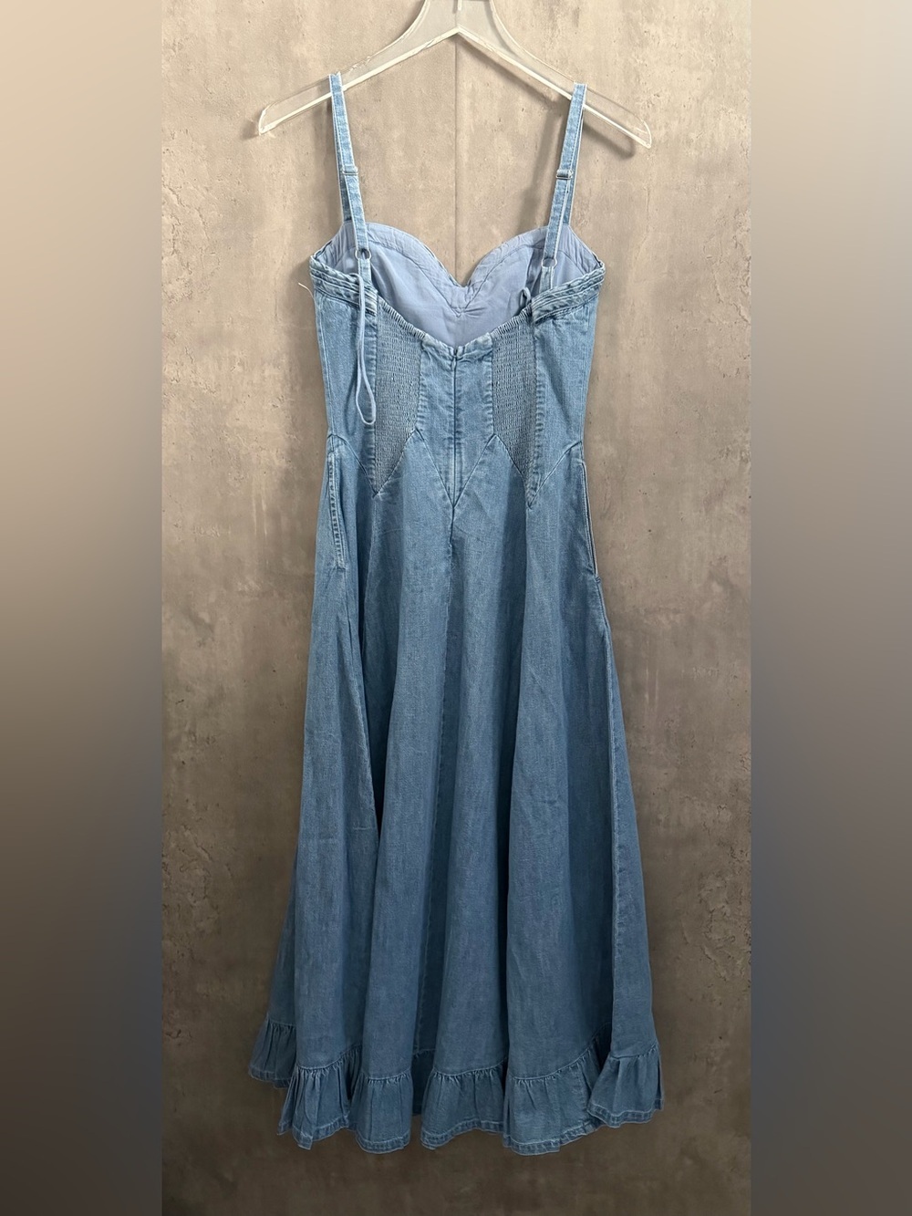Free People Another Season Denim Midi Dress B1173 - Picture 5 of 6